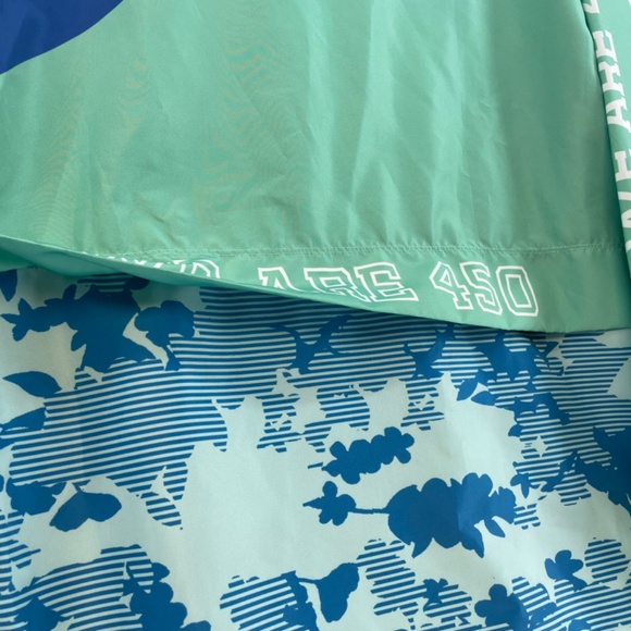 Champion Think 450 NBPA Rare Lightweight Half Zip Jacket Blue and Green - Picture 10 of 15